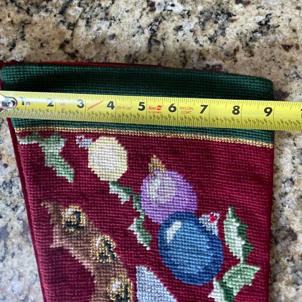 Embroidered Christmas Ribbon Stocking (large) - Picture 5 of 5